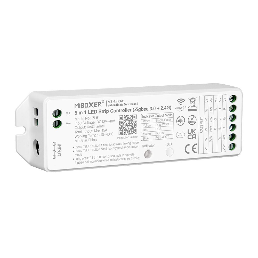 5 in 1 Wireless Receiver (R,G,B,CW,WW with Zigbee)