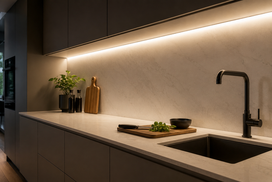 Kitchen Cabinet Lighting with LED Tape