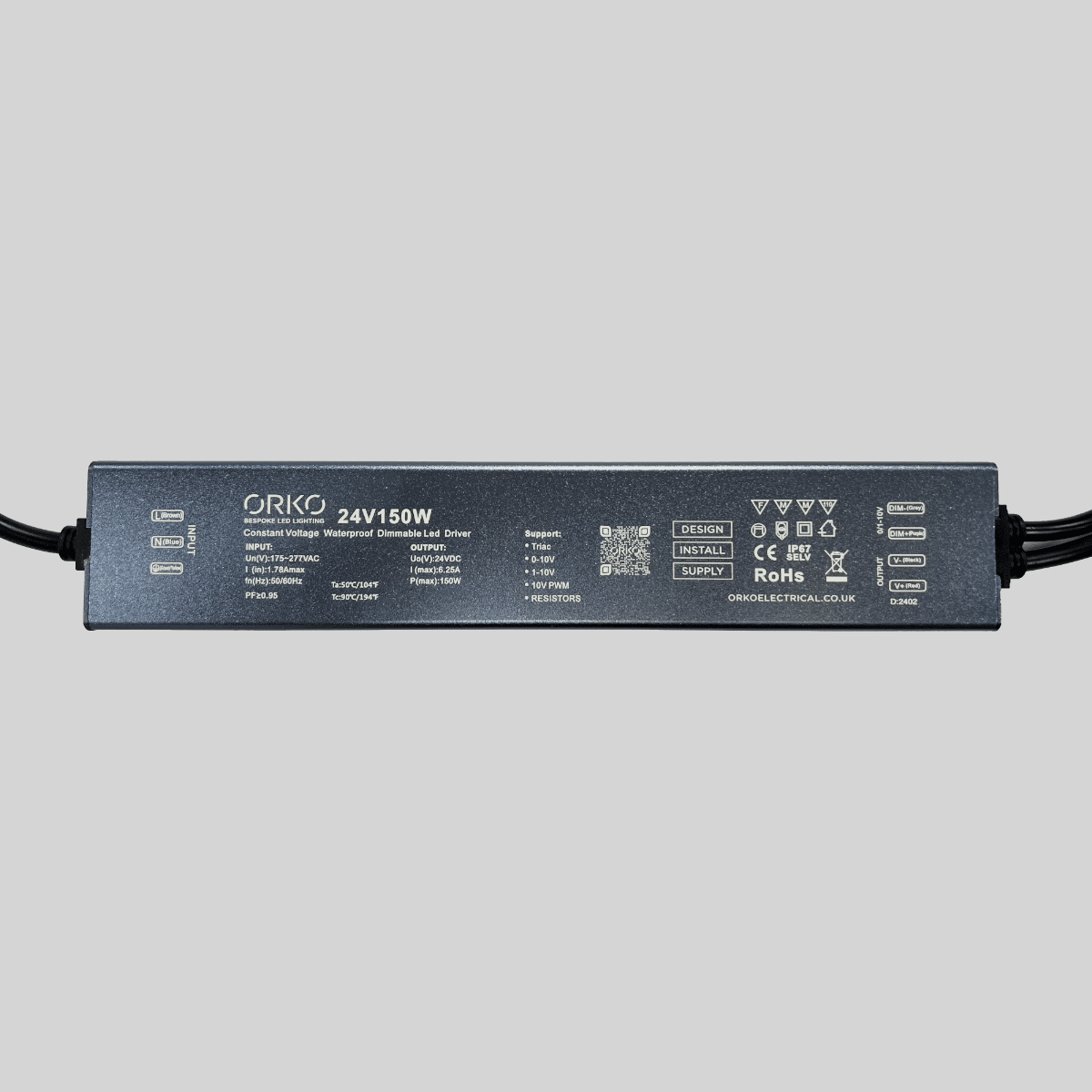 ORKO IP67 24V LED (TRIAC / 0-10V) Dimmable Drivers image 1