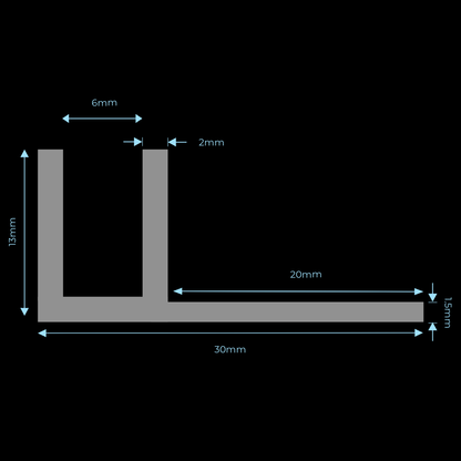 Flex Extreme Tiled-in Channel Bendy (20mm)