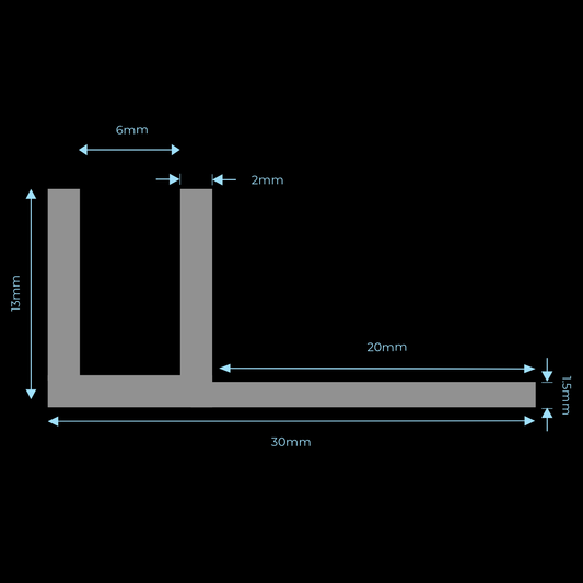 Flex Extreme Tiled-in Channel Bendy (20mm)
